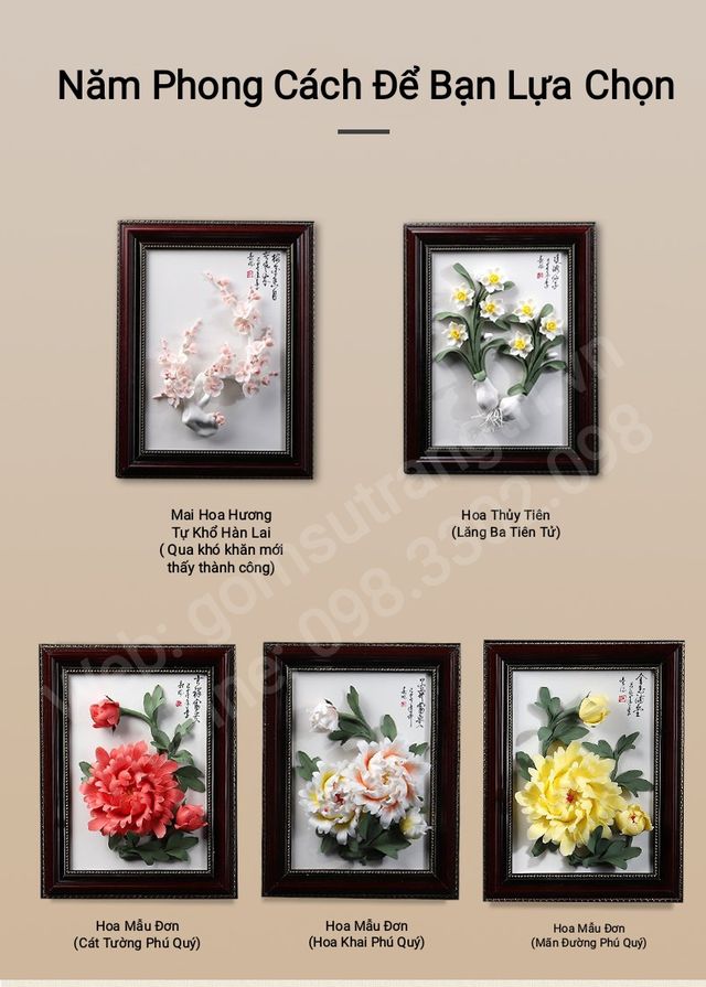 TRANH TREO TƯỜNG SỨ CAO CẤP 3D